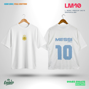 Messi Argentina Drop Shoulder T-Shirt